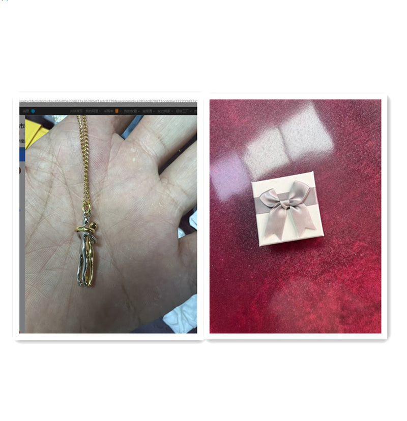 Love Hug Necklace Unisex Men Women Couple Jewelry Simple Temperament Clavicle Chain Valentines Day Lover Gift